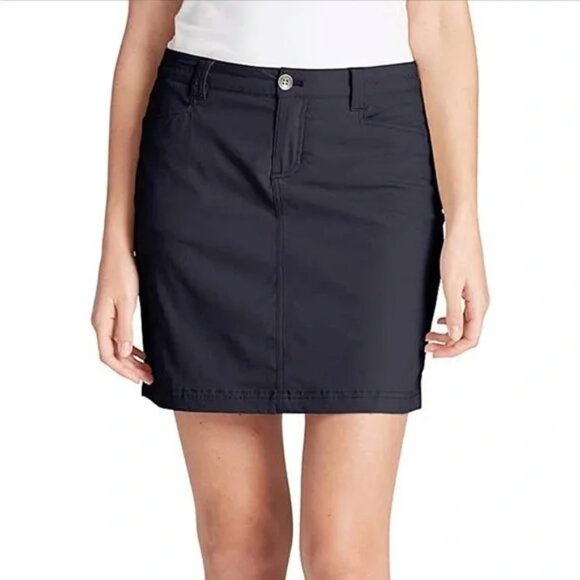 NWOT Eddie Bauer Women's Black Adventurer Skort Size 14 - Picture 1 of 7